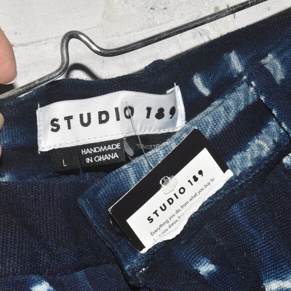 Studio 189 Indigo Mud Cloth Andy Pants Size Large $550! - Picture 8 of 11